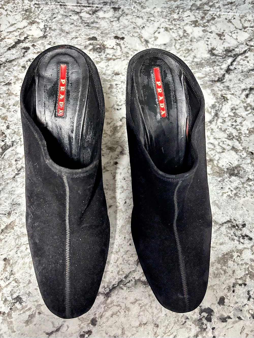 PRADA Black Wedge Mules EU 39